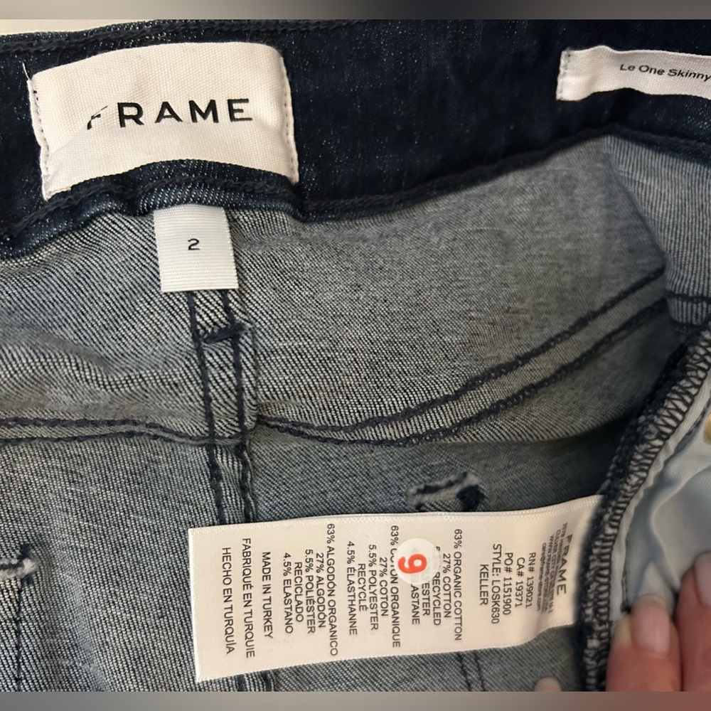 Frame Jean’s Fit 30, 31, 32, 33, 34 LeOne One Size Size 2 Kodak - Dark Organic - Picture 7 of 8